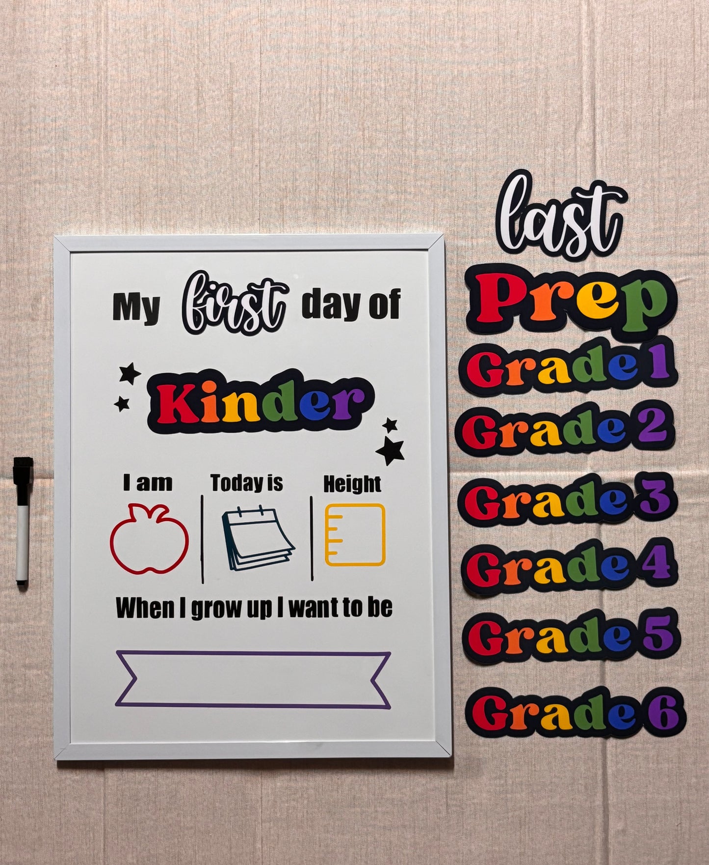Magnetic first day boards
