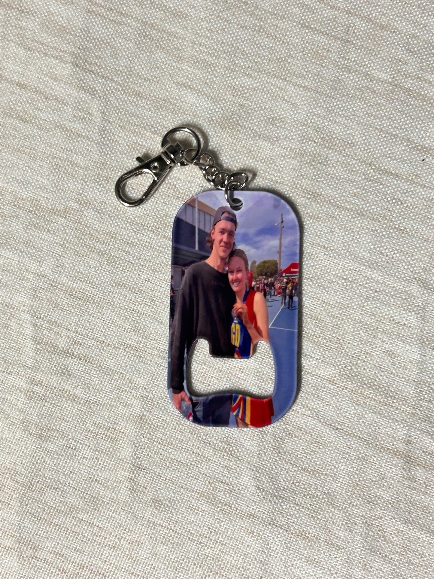 Keyring bottle opener