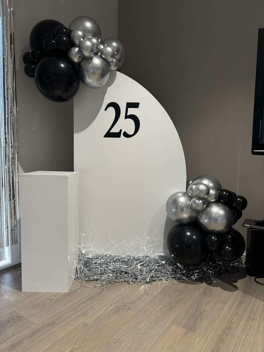 Sail Backdrop and Balloons