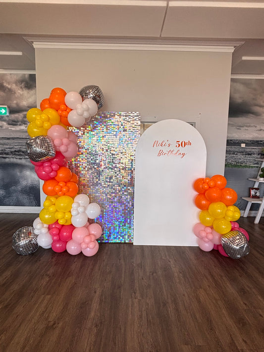 Shimmer wall + backdrop package
