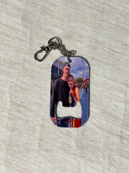 Keyring bottle opener