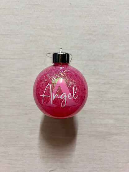 Glitter Bauble - Letter + Name